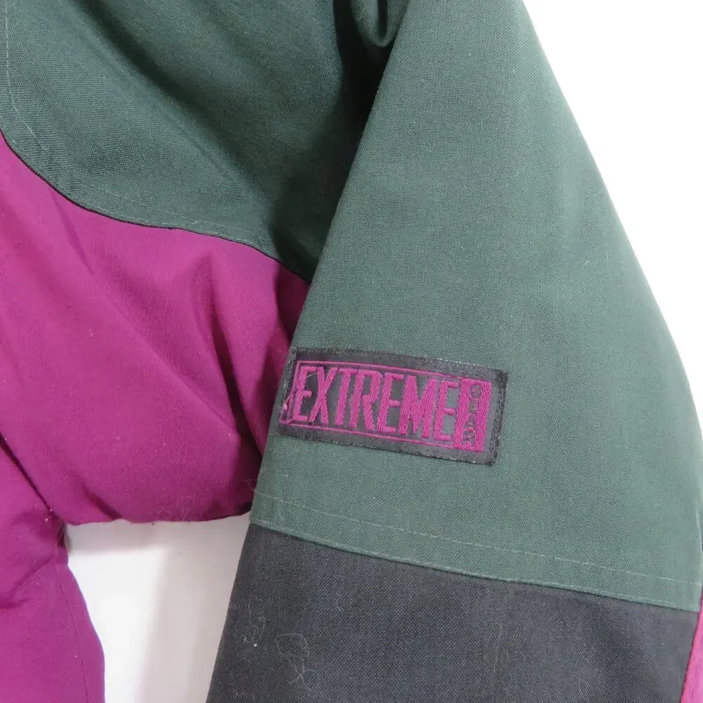 The North Face Extreme Gear Jacket Purple Puffer Coat Sz M color block